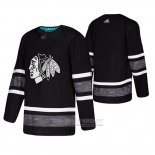 Camiseta Hockey Chicago Blackhawks Blank 2019 All Star Negro