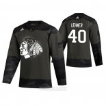 Camiseta Hockey Chicago Blackhawks Robin Lehner 2019 Dia De Los Veteranos Camuflaje