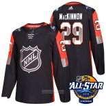 Camiseta Hockey Colorado Avalanche 29 Nathan Mackinnon Negro 2018 All Star Autentico