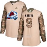 Camiseta Hockey Colorado Avalanche 9 Paul Kariya Camuflaje Autentico 2017 Dia De Los Veteranos Stitched