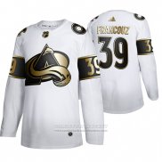 Camiseta Hockey Colorado Avalanche Pavel Francouz Golden Edition Limited Blanco