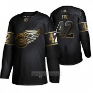 Camiseta Hockey Detroit Red Wings Martin Frk Golden Edition Negro