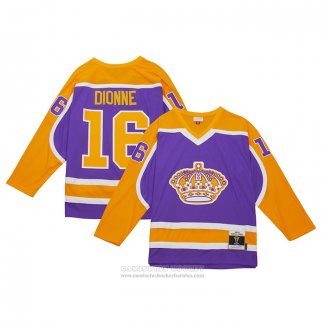 Camiseta Hockey Los Angeles Kings Marcel Dionne Mitchell & Ness 1980-81 Blue Line Violeta