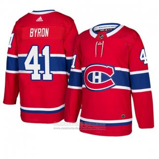 Camiseta Hockey Montreal Canadiens Paul Byron Autentico Primera Rojo