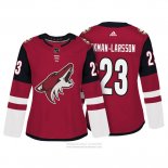 Camiseta Hockey Mujer Arizona Coyotes 23 Oliver Ekman Larsson Autentico Jugador Rojo