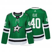 Camiseta Hockey Mujer Dallas Stars 40 Remi Elie Autentico Jugador Verde