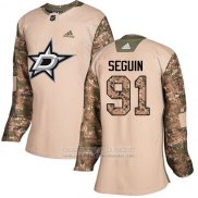 Camiseta Hockey Mujer Dallas Stars 91 Tyler Seguin Autentico 2017 Dia De Los Veteranos Stitched Camuflaje