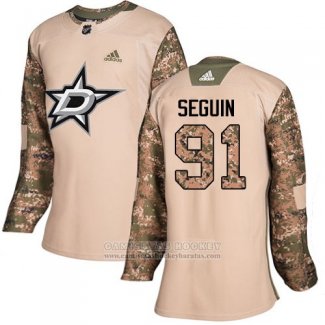 Camiseta Hockey Mujer Dallas Stars 91 Tyler Seguin Autentico 2017 Dia De Los Veteranos Stitched Camuflaje