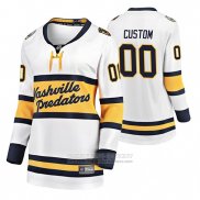 Camiseta Hockey Mujer Nashville Predators Personalizada Breakaway Jugador 2020 Winter Classic Blanco