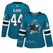 Camiseta Hockey Mujer San Jose Sharks 44 Marc Edouard Vlasic Primera Adizero Jugador Verde