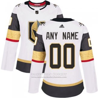 Camiseta Hockey Mujer Vegas Golden Knights Segunda Personalizada Blanco