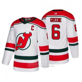 Camiseta Hockey New Jersey Devils Andy Greene Alterno Autentico Blanco