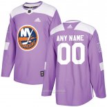 Camiseta Hockey New York Islanders Personalizada Violeta