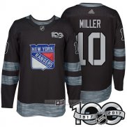 Camiseta Hockey New York Rangers 10 J.t. Miller 2017 100 Aniversario Negro