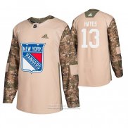 Camiseta Hockey New York Rangers Kevin Hayes Dia De Los Veteranos Camuflaje