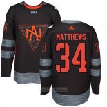 Camiseta Hockey Nino America del Norte Auston Matthews 34 Premier 2016 World Cup Negro