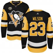 Camiseta Hockey Nino Pittsburgh Penguins 23 Scott Wilson Negro 50 Aniversario Primera Premier