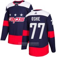 Camiseta Hockey Nino Washington Capitals 77 T.j. Oshie Azul Autentico 2018 Stadium Series Stitched