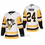 Camiseta Hockey Pittsburgh Penguins 24 Jarred Tinordi Segunda Autentico Jugador Blanco