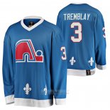 Camiseta Hockey Quebec Nordiques J. C. Tremblay Heritage Vintage Replica Azul