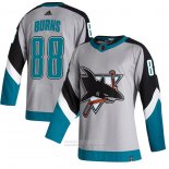 Camiseta Hockey San Jose Sharks Brent Burns Reverse Retro Autentico 2020-21 Gris