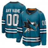 Camiseta Hockey San Jose Sharks Primera Breakaway Personalizada Verde