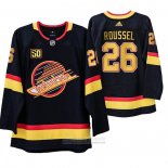 Camiseta Hockey Vancouver Canucks Antoine Roussel 50 Aniversario 90's Flying Skate Negro