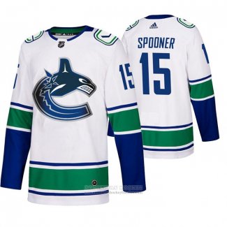 Camiseta Hockey Vancouver Canucks Ryan Spooner Segunda Autentico Blanco