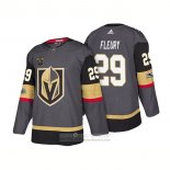 Camiseta Hockey Vegas Golden Knights 29 Marc-Andre Fleury Steel Vegas Centennial 2017-2018 Gris