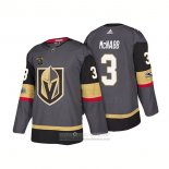 Camiseta Hockey Vegas Golden Knights 3 Brayden Mcnabb Steel Vegas Centennial 2017-2018 Gris