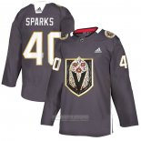 Camiseta Hockey Vegas Golden Knights Garret Sparks Dia De Los Muertos Gris