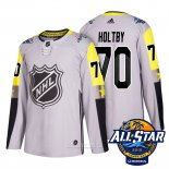 Camiseta Hockey Washington Capitals 70 Braden Holtby Gris 2018 All Star Autentico