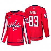 Camiseta Hockey Washington Capitals Jay Beagle Bound Patch Stanley Cup Final Rojo