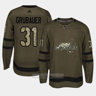 Camiseta Hockey Washington Capitals Philipp Grubauer Camuflaje Salute To Service