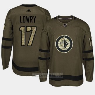 Camiseta Hockey Winnipeg Jets Adam Lowry Camuflaje Salute To Service