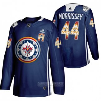 Camiseta Hockey Winnipeg Jets Josh Morrissey 2020 Wasac Night Indigenous Heritage Azul