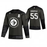 Camiseta Hockey Winnipeg Jets Mark Scheifele 2019 Dia De Los Veteranos Camuflaje