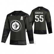 Camiseta Hockey Winnipeg Jets Mark Scheifele 2019 Dia De Los Veteranos Camuflaje