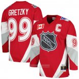 Camiseta Hockey 1999 All Star Wayne Gretzky Mitchell & Ness Azul Line Rojo