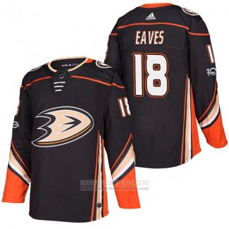 Camiseta Hockey Anaheim Ducks Patrick Eaves Primera Autentico 18 2018 Negro