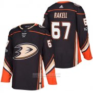 Camiseta Hockey Anaheim Ducks Rickard Rakell Primera Autentico 67 2018 Negro