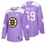 Camiseta Hockey Boston Bruins Tim Schaller 2018 Fights Cancer Violeta