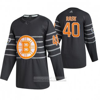 Camiseta Hockey Boston Bruins Tuukka Rask Autentico 2020 All Star Gris