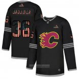 Camiseta Hockey Calgary Flames 38 Troy Brouwer 2020 USA Flag Negro