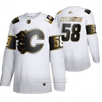 Camiseta Hockey Calgary Flames Oliver Kylington Golden Edition Limited Blanco