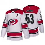 Camiseta Hockey Carolina Hurricanes 53 Jeff Skinner New Season Team Road 2018 Blanco