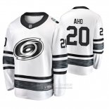 Camiseta Hockey Carolina Hurricanes Sebastian Aho 2019 All Star Blanco