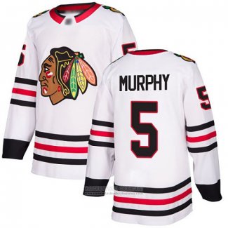 Camiseta Hockey Chicago Blackhawks 5 Connor Murphy Road Autentico Blanco