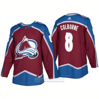 Camiseta Hockey Colorado Avalanche 8 Joe Colborne Primera Premier 2017-2018 Rojo