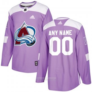 Camiseta Hockey Colorado Avalanche Personalizada Violeta